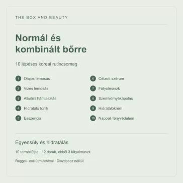   10 lépéses koreai rutincsomag normál / kombinált bőrre – Egyensúly és hidratálás