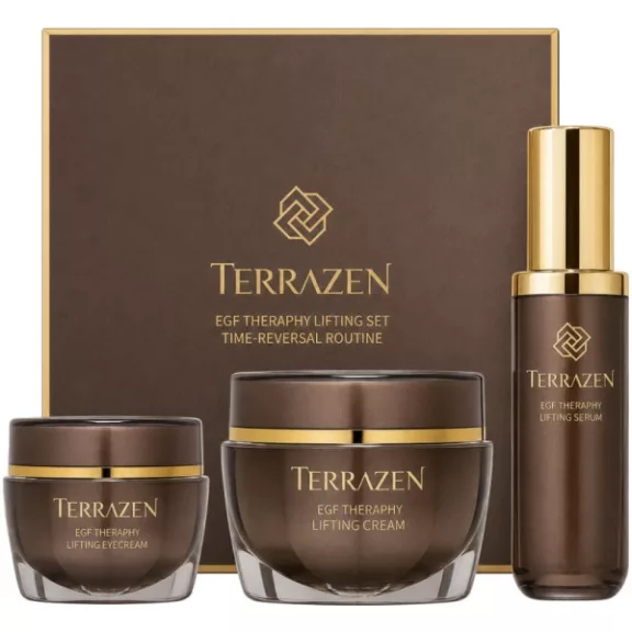 TERRAZEN EGF Theraphy öregedésgátló szett feszesítő összetevőkkel (szérum + szemkörnyékápoló krém + krém) TERRAZEN EGF Theraphy öregedésgátló szett feszesítő összetevőkkel (szérum + szemkörnyékápoló krém + krém)