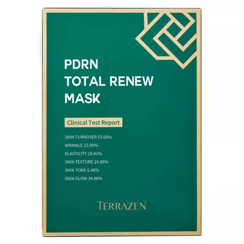 TERRAZEN PDRN Total Renew öregedésgátló és bőrmegújító fátyolmaszk PDRN tartalommal