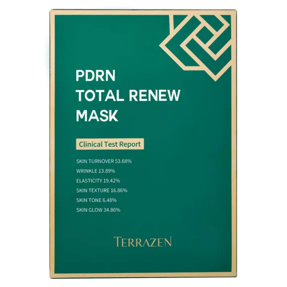 TERRAZEN PDRN Total Renew öregedésgátló és bőrmegújító fátyolmaszk PDRN tartalommal