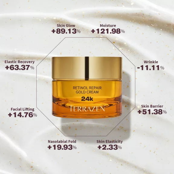 TERRAZEN Retinol Repair ránctalanító krém retinollal, peptidekkel és 24 karátos arannyal TERRAZEN Retinol Repair ránctalanító krém retinollal, peptidekkel és 24 karátos arannyal