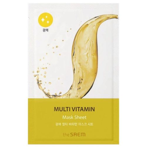 THE SAEM Bio Solution bőrszínkiegyenlítő maszk multivitaminnal (10 darab)