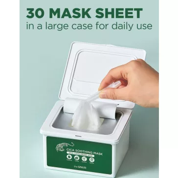   THE SAEM Cica Soothing hidratáló és nyugtató maszk csomag Centella Asiatica kivonattal és hialuronsavval (30 darab)