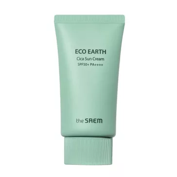   THE SAEM Eco Earth Cica bőrnyugtató fényvédő krém Centella Asiatica kivonattal SPF50+ PA++++