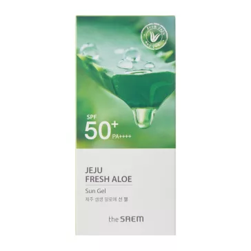   THE SAEM Jeju Fresh Aloe hidratáló fényvédő gél Aloe vera kivonattal SPF50+ PA++++