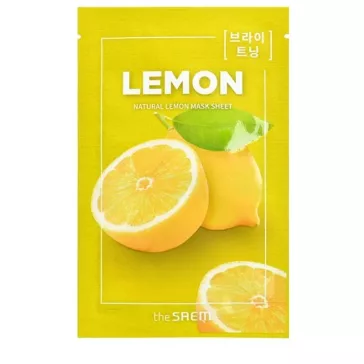 THE SAEM Natural bőrvilágosító maszk citrom kivonattal