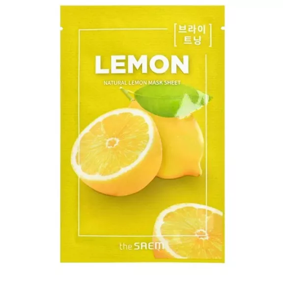 THE SAEM Natural bőrvilágosító maszk citrom kivonattal