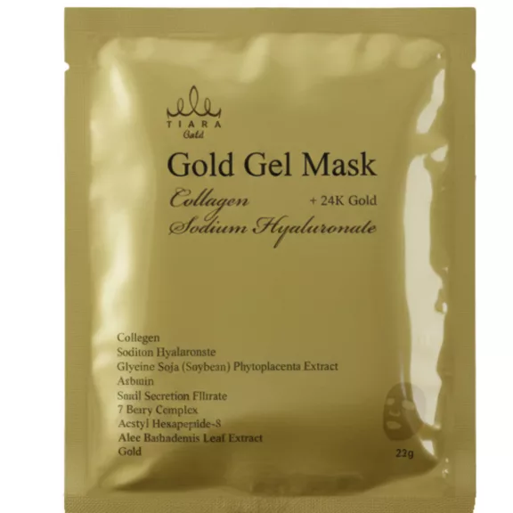 TIARA GOLD Gold prémium öregedésgátló hidrogél maszk 24 karátos arannyal és kollagénnel