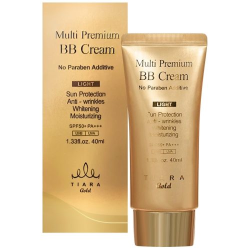 TIARA GOLD Multi Premium öregedésgátló BB krém bőrgyógyító hatóanyagokkal - Light
