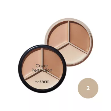   THE SAEM Cover Perfection Triple Pot 3 darabos korrektor paletta - 02 Contour Beige