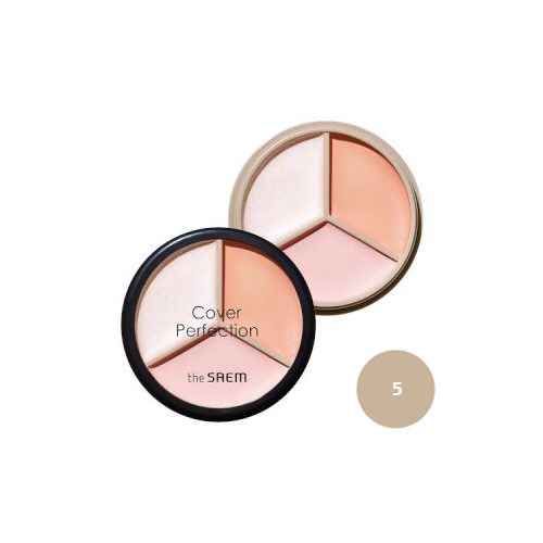 THE SAEM Cover Perfection Triple Pot 3 darabos korrektor paletta - 05 Dark Up Beige