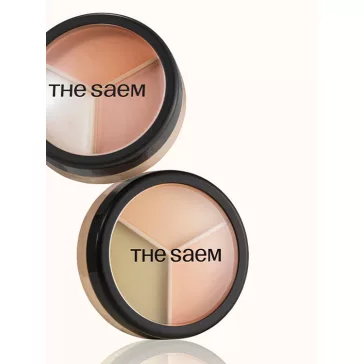   THE SAEM Cover Perfection Triple Pot 3 darabos korrektor paletta - 05 Dark Up Beige