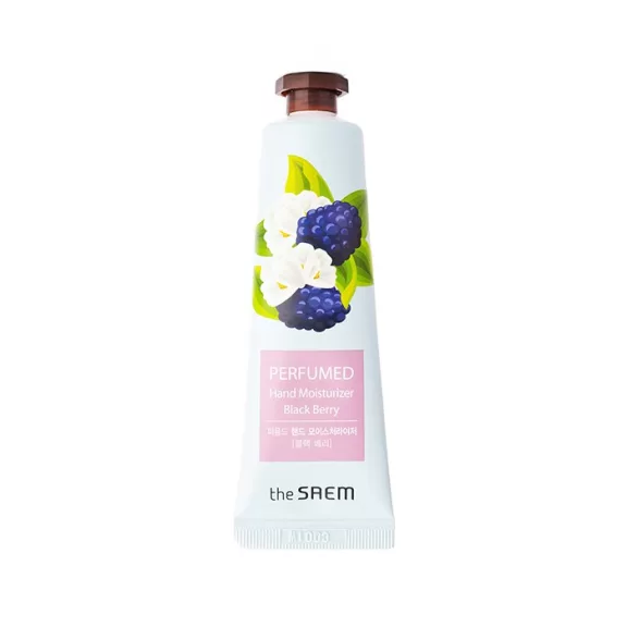 THE SAEM illatosított hidratáló kézápoló krém Fekete szeder illattal, 30 ml