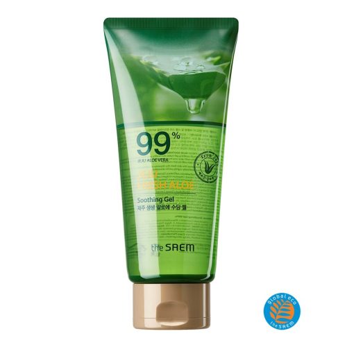THE SAEM Jeju Fresh Aloe bőrnyugtató gél 99 % Aloe vera kivonattal tubusban 300 ml
