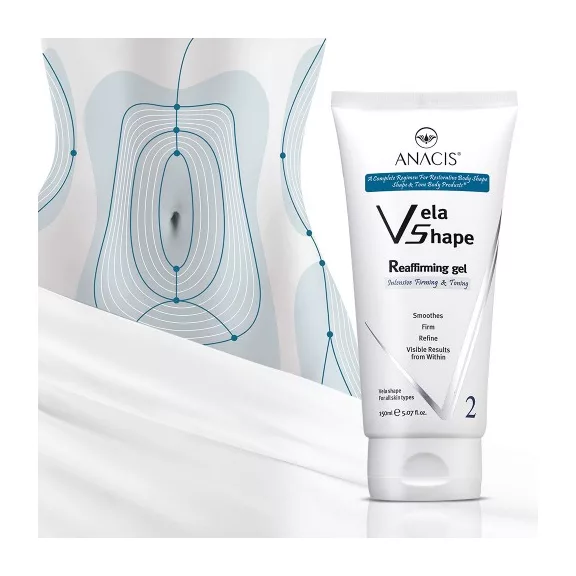 ANACIS Vela Shape Reaffirming hűsítő hatású testfeszesítő, cellulit elleni gél ANACIS Vela Shape Reaffirming hűsítő hatású testfeszesítő, cellulit elleni gél