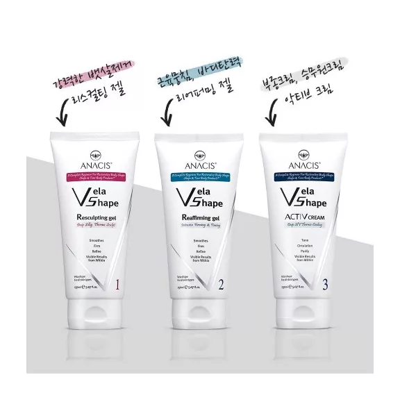 ANACIS Vela Shape Reaffirming hűsítő hatású testfeszesítő, cellulit elleni gél ANACIS Vela Shape Reaffirming hűsítő hatású testfeszesítő, cellulit elleni gél
