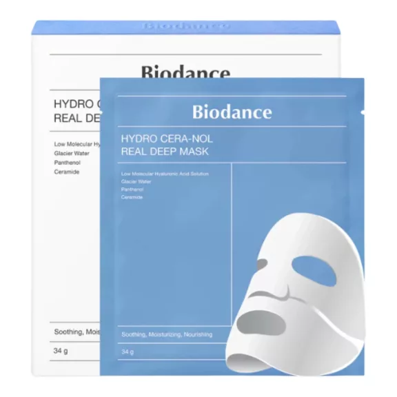 BIODANCE Hydro Cera-nol Real Deep hidratáló és nyugtató hidrogél maszk (4 darab)