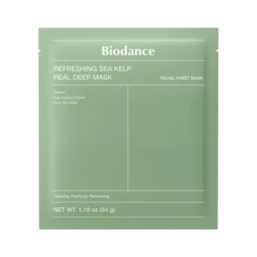   BIODANCE Refreshing Sea Kelp Real Deep nyugtató és faggyúszabályzó hidrogél maszk (4 darab)