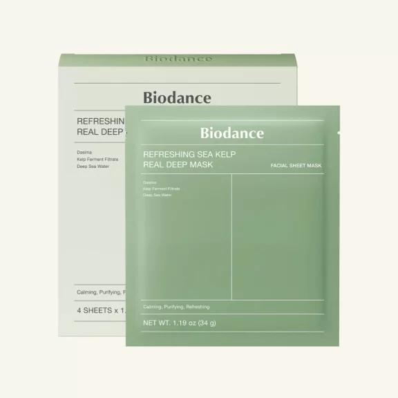BIODANCE Refreshing Sea Kelp Real Deep nyugtató és faggyúszabályzó hidrogél maszk (4 darab) BIODANCE Refreshing Sea Kelp Real Deep nyugtató és faggyúszabályzó hidrogél maszk (4 darab)