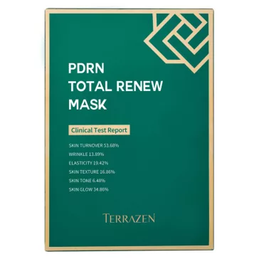   TERRAZEN PDRN Total Renew öregedésgátló és bőrmegújító fátyolmaszk PDRN tartalommal (5 darab)