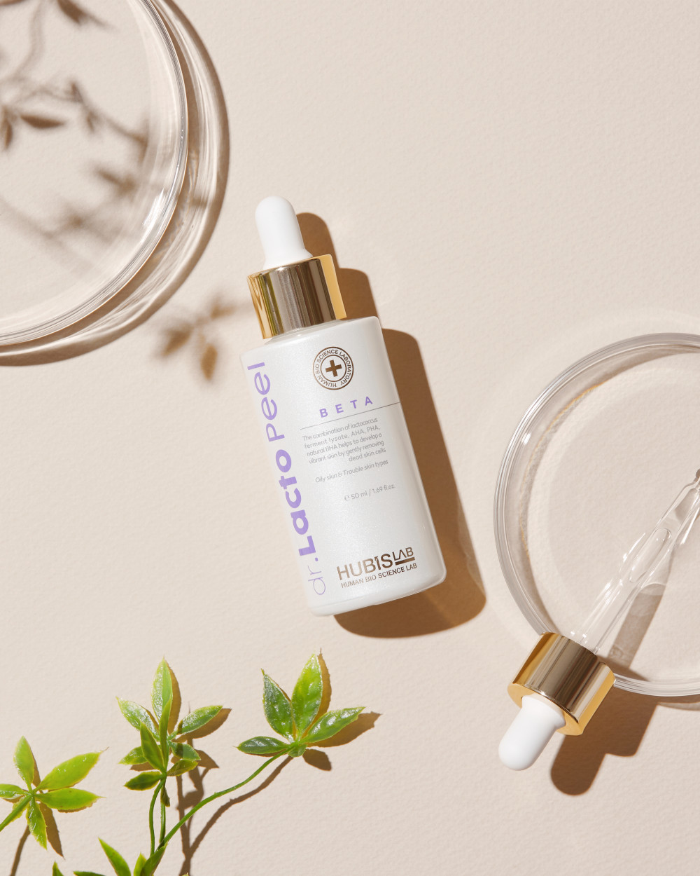 HUBISLAB Dr. Lacto Peel Beta hámlasztó szérum 30% AHA, BHA és PHA savval zsíros és sérült bőrre - Csak kozmetikusoknak!