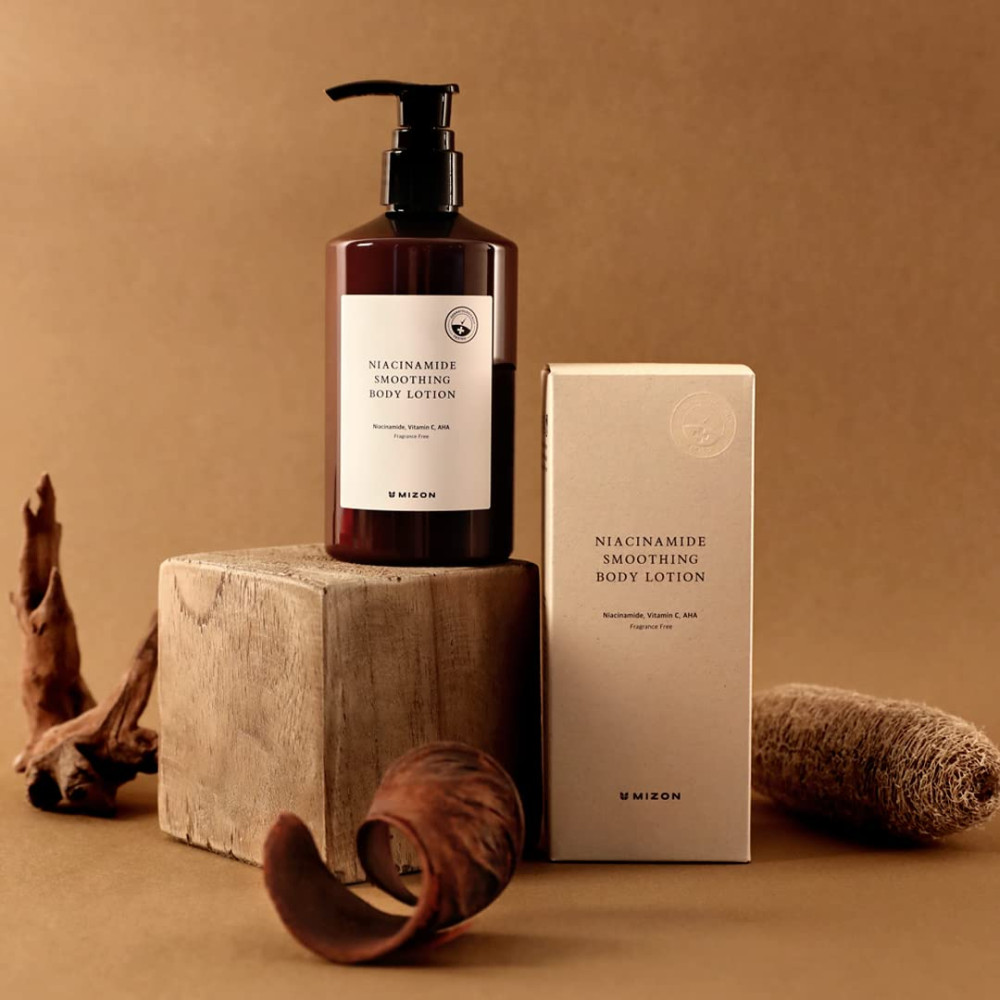 MIZON Niacinamide Smoothing bőrfehérítő testápoló lotion 10% niacinamiddal 300 ml
