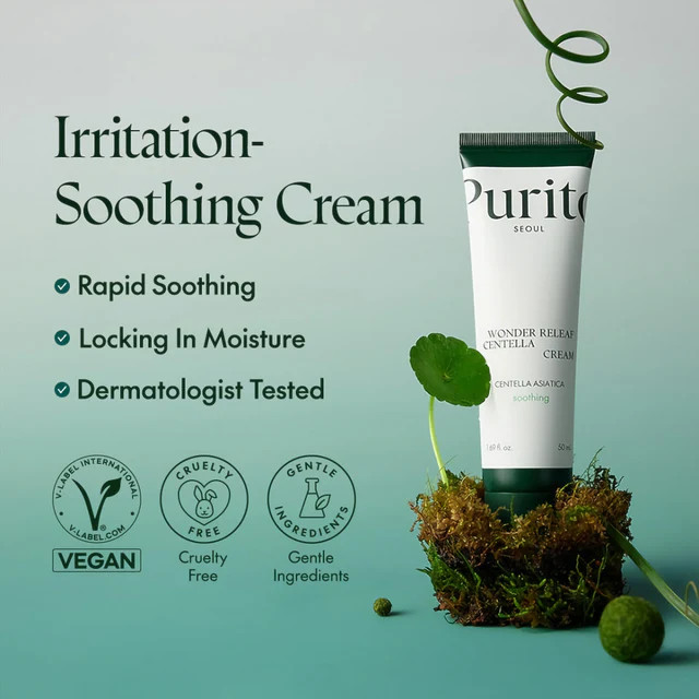 PURITO Wonder Releaf nyugtató és bőrregeneráló krém Centella Asiatica kivonattal PURITO Wonder Releaf nyugtató és bőrregeneráló krém Centella Asiatica kivonattal