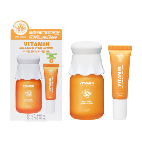 QURET Vitamin Collagen feszesítő és vitalizáló szérum vitaminnal és kollagénnel (+ ajándék szemkörnyékápoló krém) – részletes termékbemutató