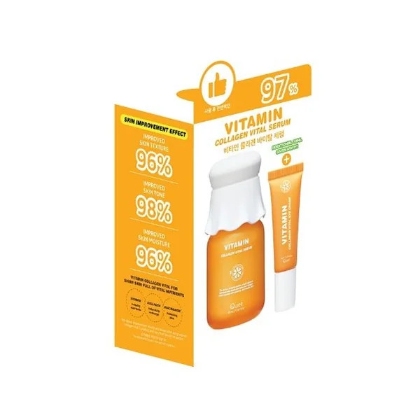 QURET Vitamin Collagen feszesítő és vitalizáló szérum vitaminnal és kollagénnel (+ ajándék szemkörnyékápoló krém) – részletes termékbemutató