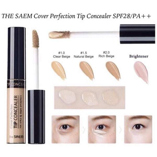 THE SAEM Cover Perfection Tip korrektor - foltvilágosító SPF28 P++ – részletes termékbemutató