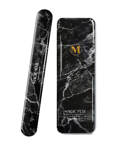 ALPHA OPTRON Magic Nail mágikus üveg körömreszelő + sarokreszelő - Black Marble