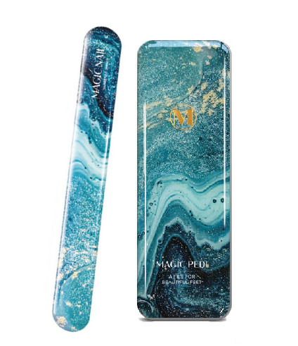 ALPHA OPTRON Magic Nail mágikus üveg körömreszelő + sarokreszelő - Blue Ocean