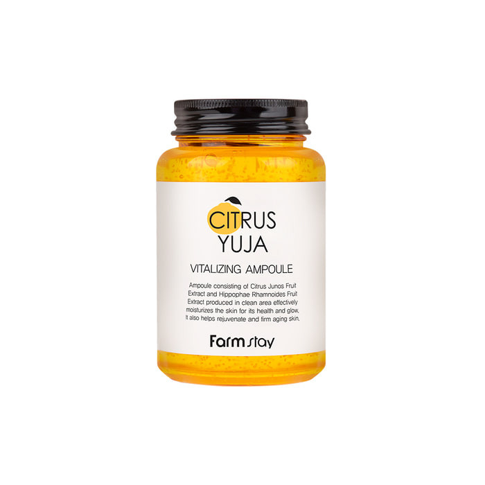 FARMSTAY Citrus Yuja Vitalizing hidratáló és vitalizáló ampulla gélkrém juzu kivonattal