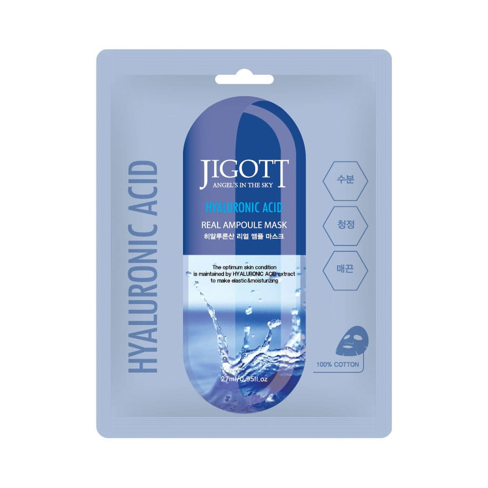 JIGOTT Real Ampoule hidratáló maszk hialuronsavval (10 darab)