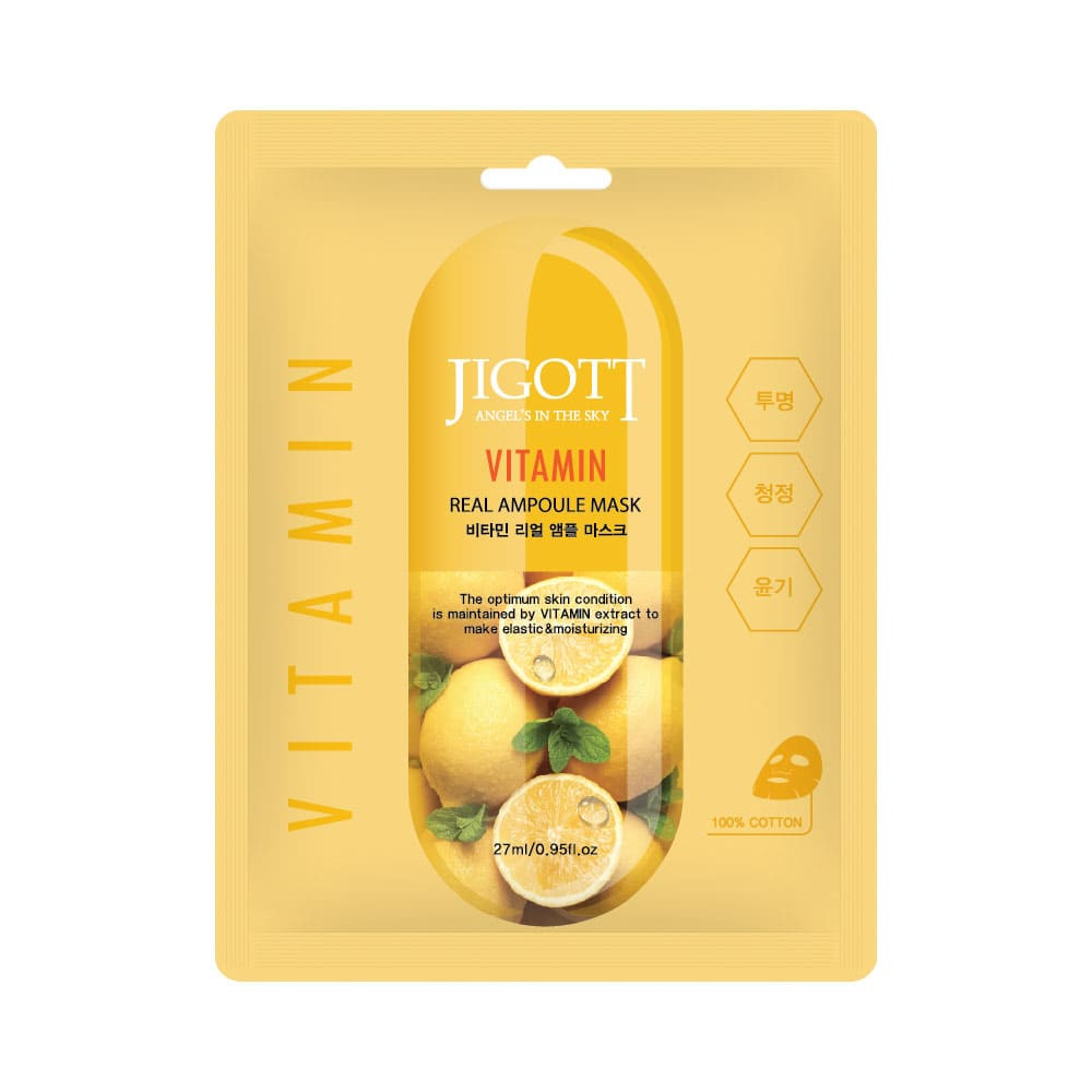 JIGOTT Real Ampoule bőrvilágosító maszk vitaminnal (10 darab)