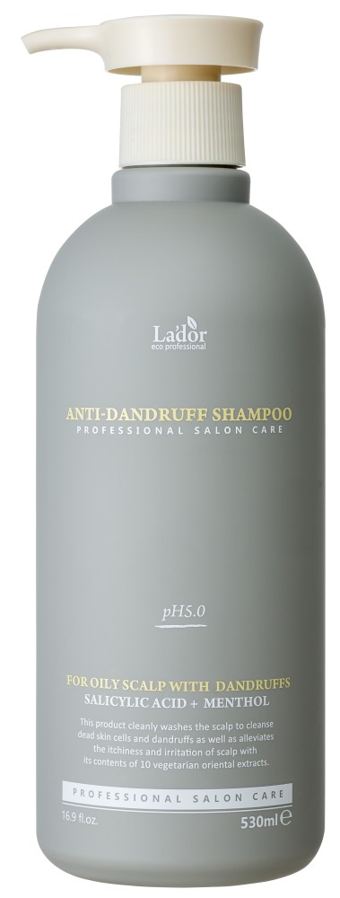 LADOR Anti-Dandruff korpásodás elleni sampon zsíros fejbőrre 530 ml