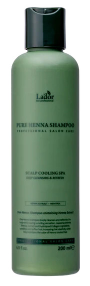 LADOR Pure Henna fejbőr hűsítő természetes sampon 200 ml - Megújult