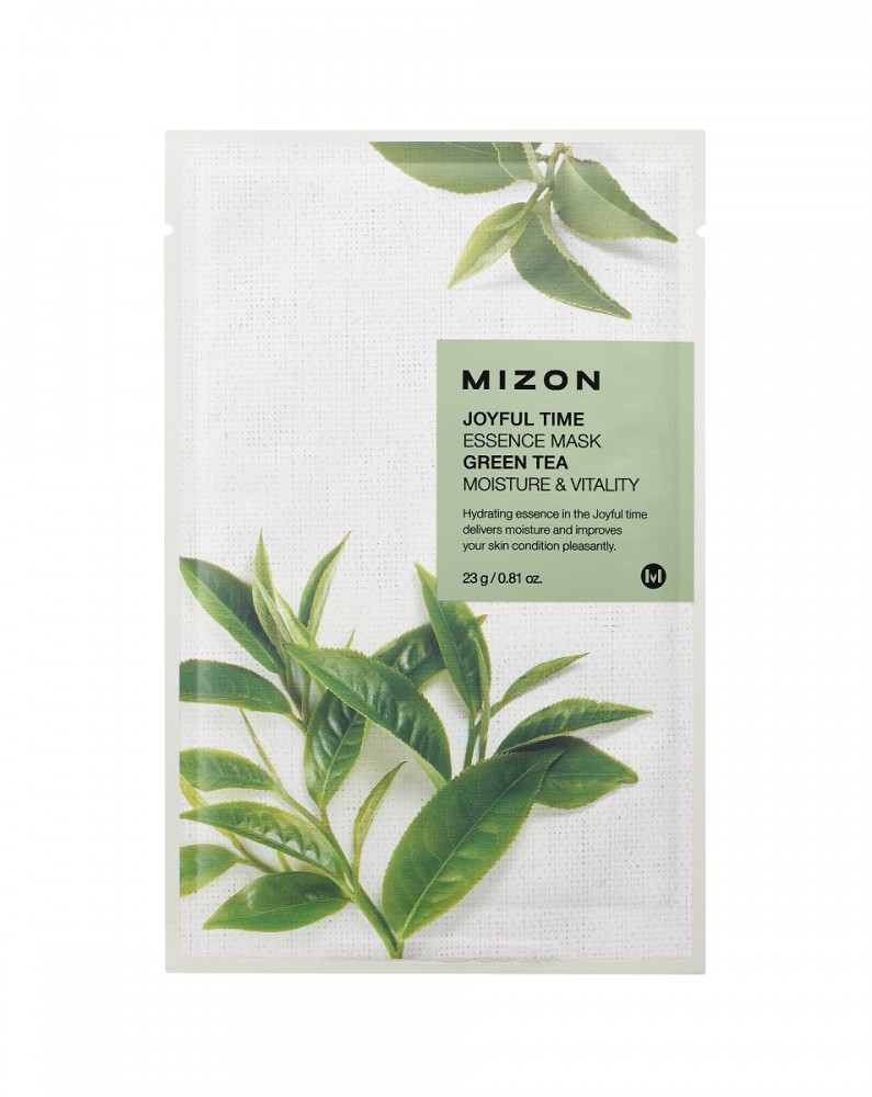MIZON Joyful Time hidratáló és vitalizáló hatású esszenciális maszk zöld tea kivonattal