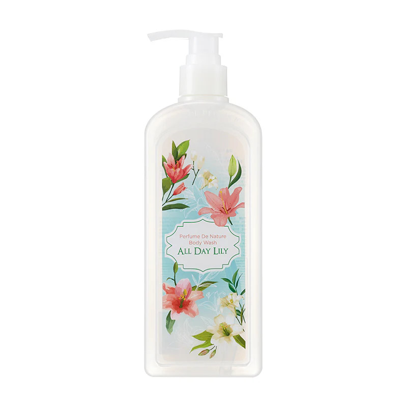 NATURE REPUBLIC Perfume De Nature hidratáló tusfürő növényi kivonatokkal - All Day Lily -közeli lejárat
