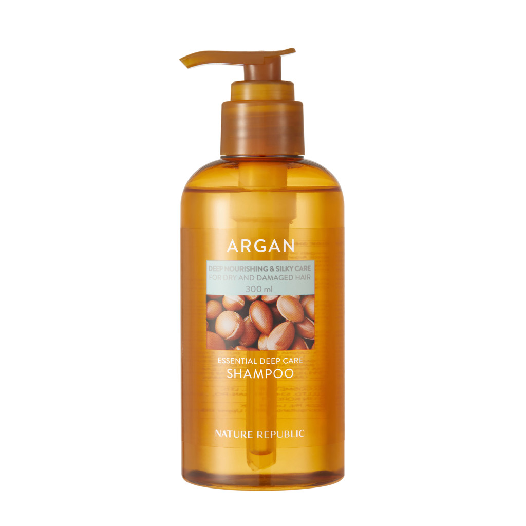 NATURE REPUBLIC Argan Essential mélytápláló sampon argánolajjal - közeli lejárat