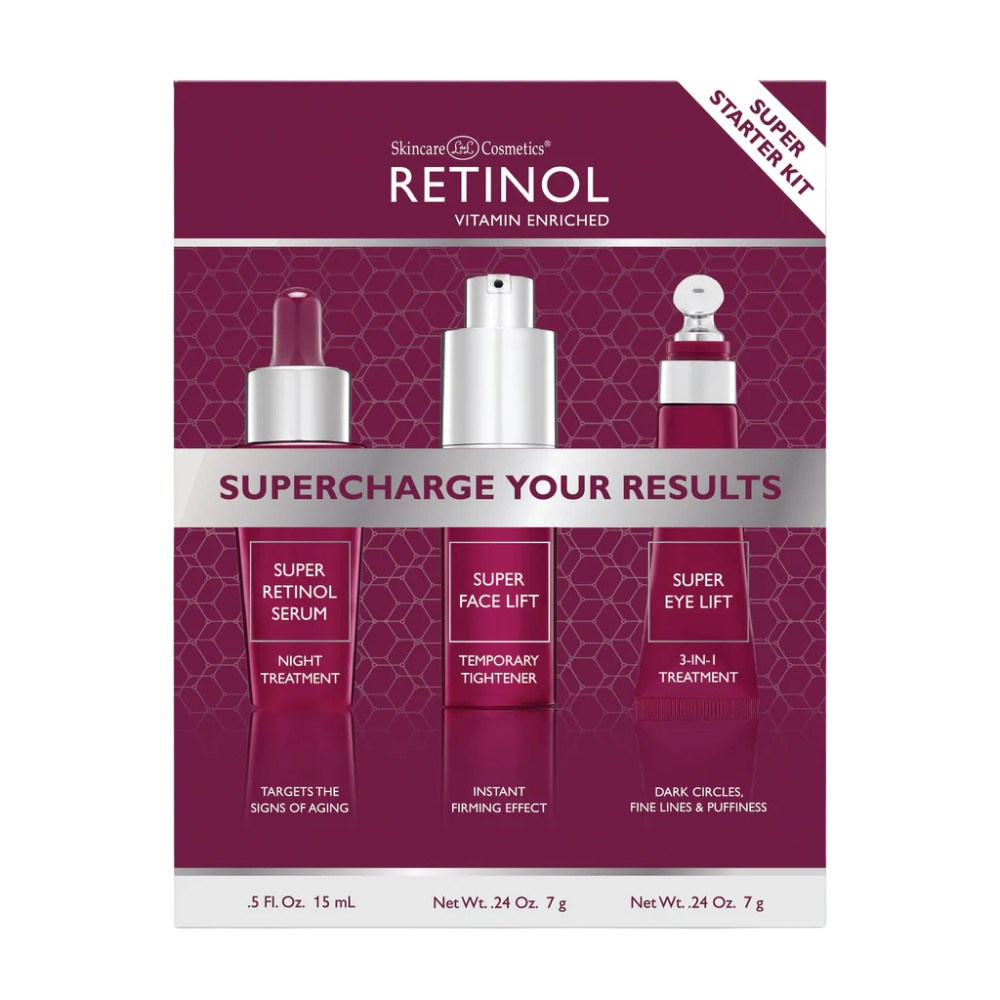 RETINOL Anti-Aging öregedésgátló mini szett retinol tartalommal (szérum, szemkörnyékápoló kezelés, arcápoló kezelés)