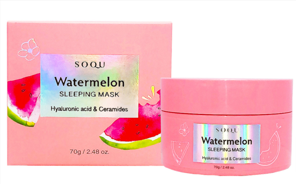 SOQU Watermelon hidratáló éjszakai krém (alvómaszk) görögdinnye kivonattal és hialuronsavval