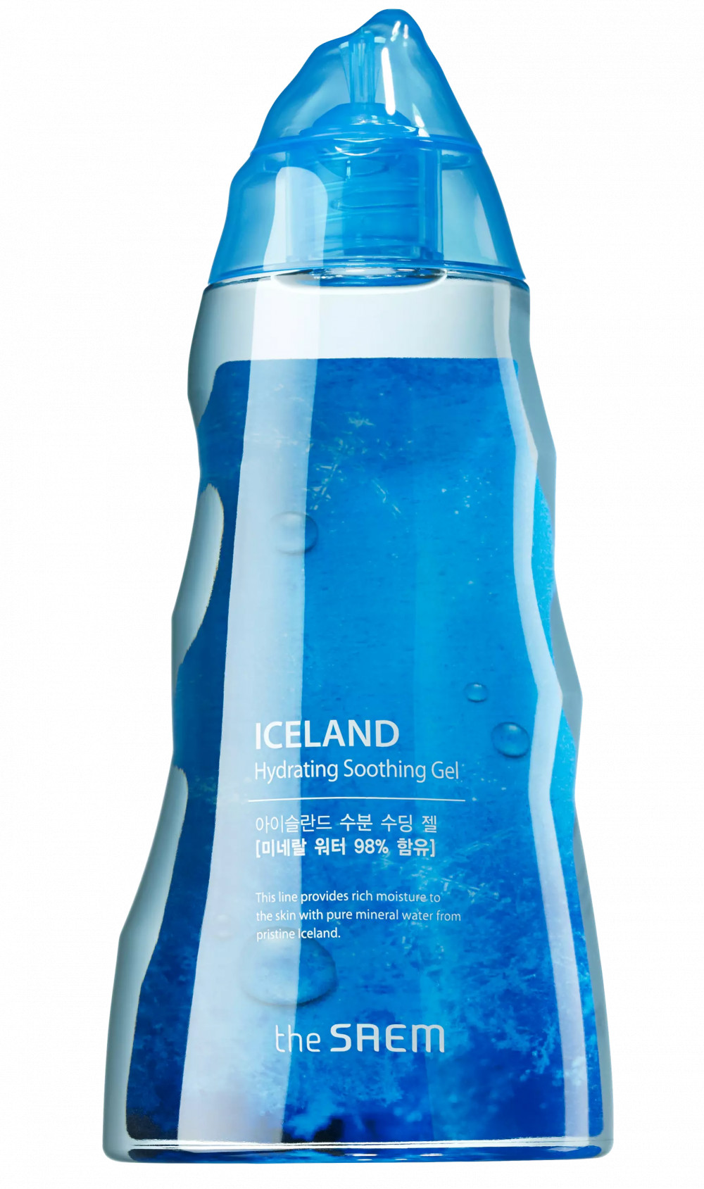 THE SAEM Iceland hidratáló, bőrnyugtató gél 98% kristálytiszta izlandi gleccservízzel 300 ml