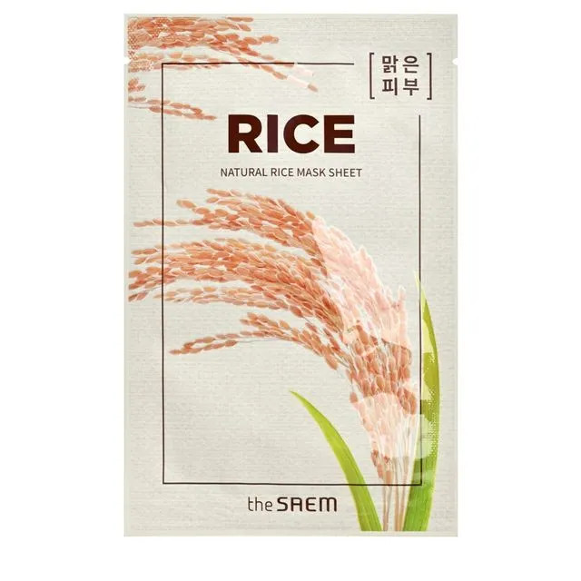 THE SAEM Natural bőrvilágosító maszk rizs kivonattal