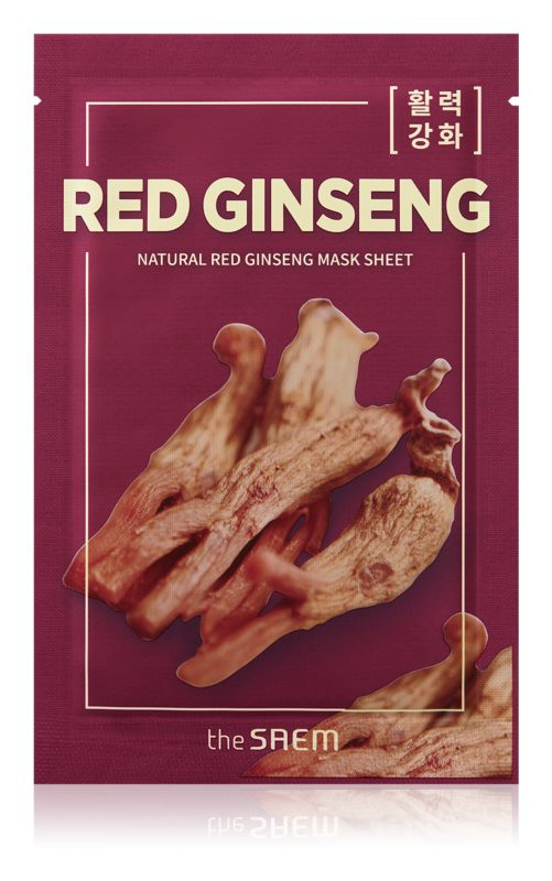 THE SAEM Natural öregedésgátló maszk vörös ginzeng kivonattal