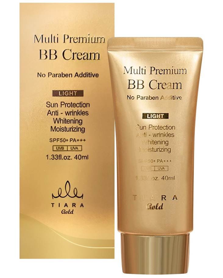 TIARA GOLD Multi Premium öregedésgátló BB krém bőrgyógyító hatóanyagokkal - Light