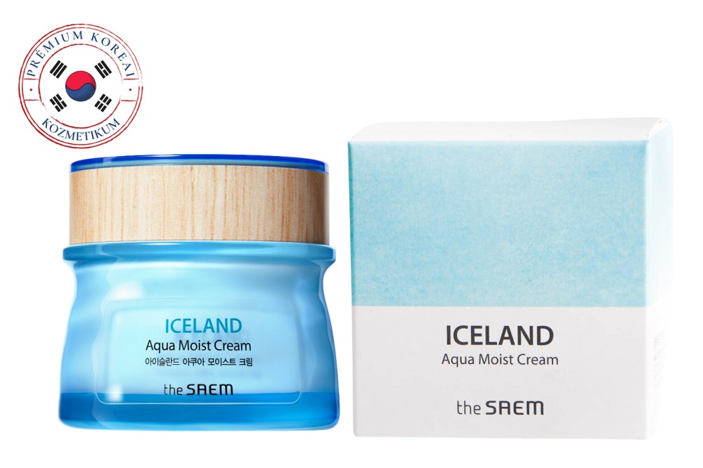 THE SAEM Iceland hidratáló krém kristálytiszta izlandi gleccservízzel vízhiányos bőrre