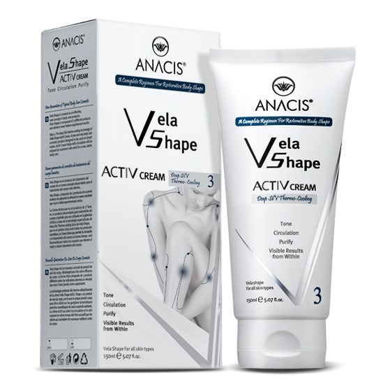 ANACIS Vela Shape ActiV testfeszesítő krém szabadalmaztatott nyirokkeringést serkentő funkcióval
